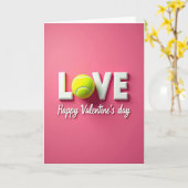 Tennis Ball Love Card Kaart (Gele Bloem)