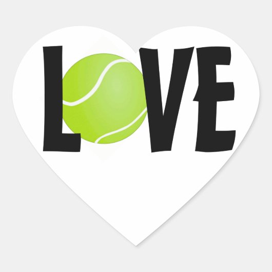 Tennis Ball LOVE Hart Sticker (Voorkant)