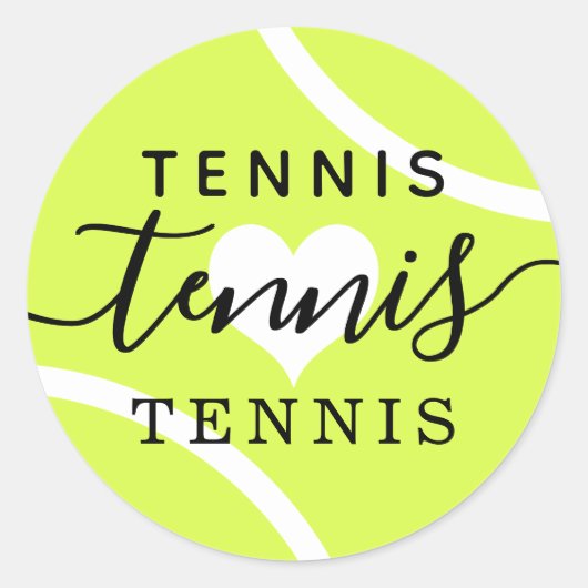 Tennis Ball Love Herhalende Stickers (Voorkant)