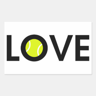 Tennis Ball LOVE Rechthoekige Sticker