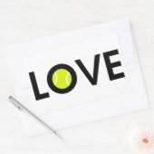 Tennis Ball LOVE Rechthoekige Sticker (Envelop)