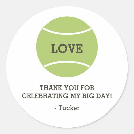 Tennis Ball Love Sticker (Voorkant)