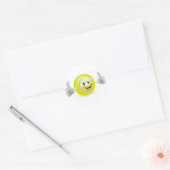 Tennis Ball Mascot Ronde Sticker (Envelop)
