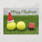 Tennis ball Merry Kerstfeestdag Briefkaart (Voorkant)