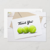 Tennis ball met dank briefkaart (Voorkant / Achterkant)