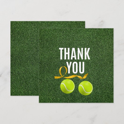 Tennis ball met dankjewel (Voorkant / Achterkant)