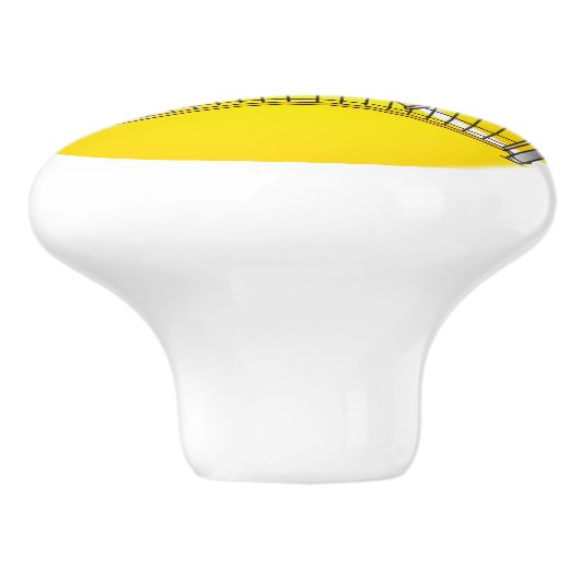 Tennis Ball met Net en Rackets Keramische Knop (Zijkant)