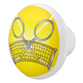 Tennis Ball met Net en Rackets Keramische Knop (Rechts)