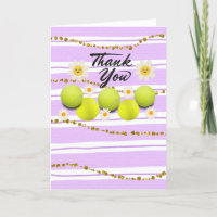 Tennis ball met witte maisbloem bedankt