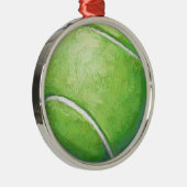Tennis Ball Metalen Ornament (Rechts)