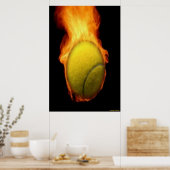 Tennis Ball on Fire Print (Keuken)