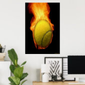 Tennis Ball on Fire Print (Thuiskantoor)