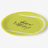 Tennis ball on yellow Happy Birthday Paper Bord (Gekanteld)