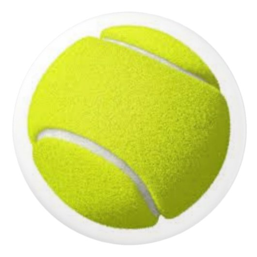 Tennis Ball op keramische Knobs en pullen Keramische Knop (Voorkant)