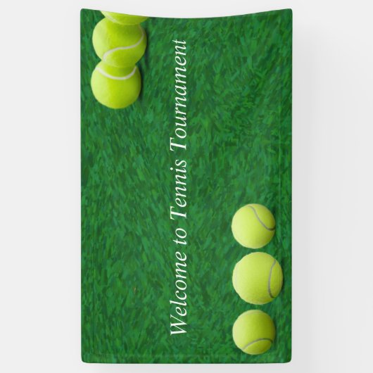 Tennis ball op welkomstbanner spandoek (Verticaal)