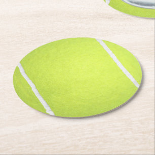 Tennis Ball Paper-Onderzetters Ronde Kartonnen Onderzetter