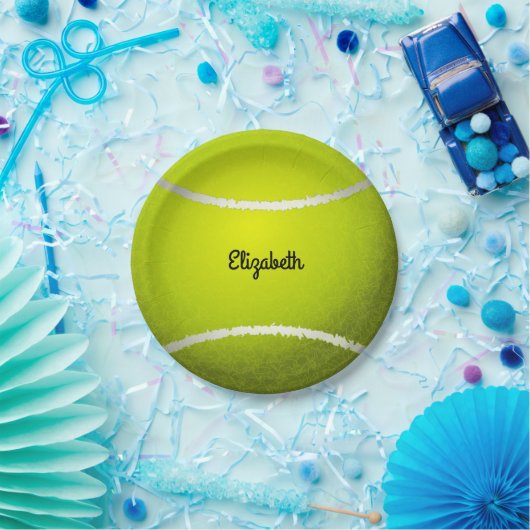 Tennis Ball Papieren Bordje (Feest)