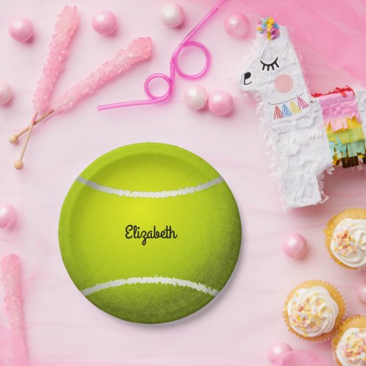 Tennis Ball Papieren Bordje (Feest)