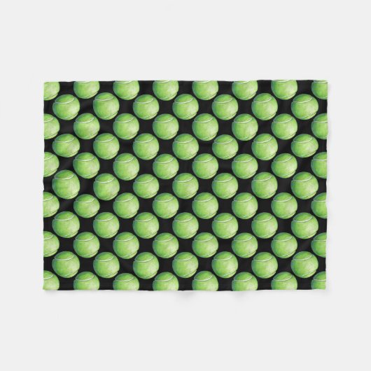 Tennis Ball Patronen Fleece Deken (Voorkant (Horizontaal))