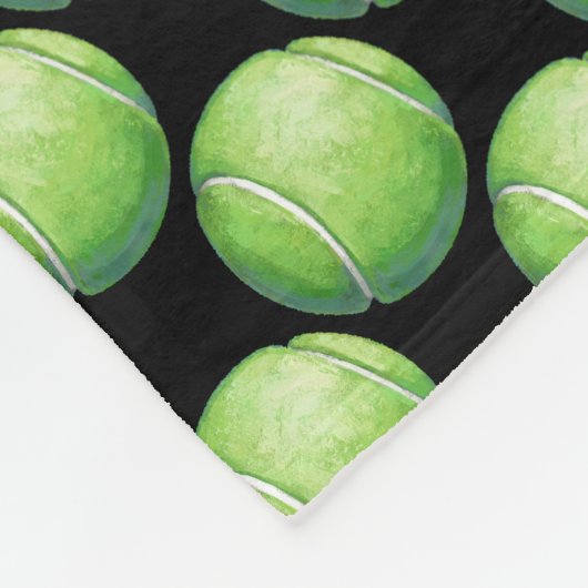 Tennis Ball Patronen Fleece Deken (Hoek)