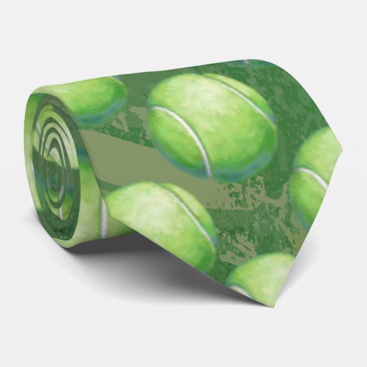 Tennis Ball Patronen Stropdas (Opgerold)