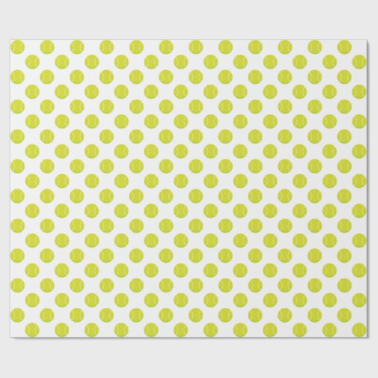 Tennis Ball Pattern | Achtergrondkleur Cadeaupapier (Vlak)
