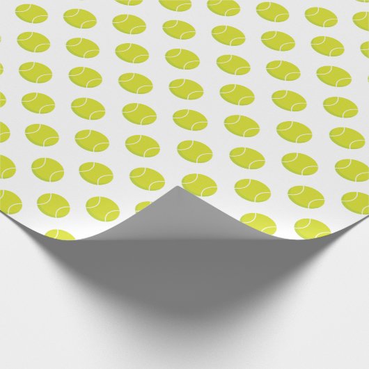Tennis Ball Pattern | Achtergrondkleur Cadeaupapier (Hoek)