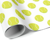 Tennis Ball Pattern | Achtergrondkleur Cadeaupapier (Rol Hoek)