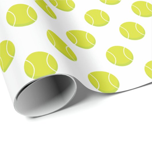 Tennis Ball Pattern | Achtergrondkleur Cadeaupapier (Rol Hoek)
