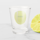 Tennis Ball Persoonlijk Shot Glass Glas (Achterkant)