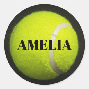 Tennis Ball Player Ronde Sticker