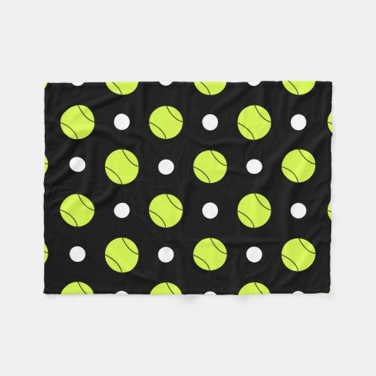 Tennis Ball Polka Dot Pattern Aangepaste achtergro Fleece Deken (Voorkant (Horizontaal))