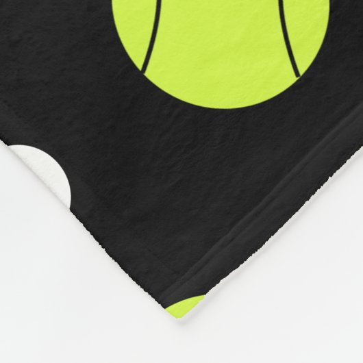 Tennis Ball Polka Dot Pattern Aangepaste achtergro Fleece Deken (Hoek)