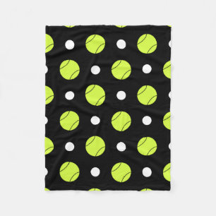 Tennis Ball Polka Dot Pattern Aangepaste achtergro Fleece Deken