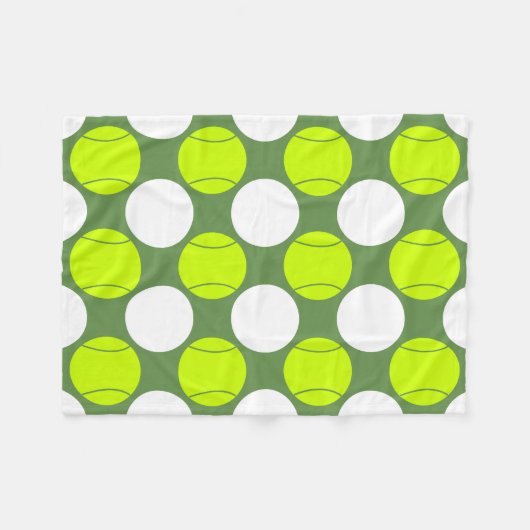 Tennis Ball Polka Dot Pattern Fleece Deken (Voorkant (Horizontaal))