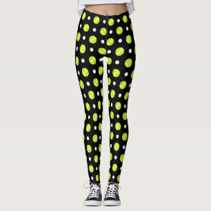 Tennis Ball Polka Dot Pattern Leggings