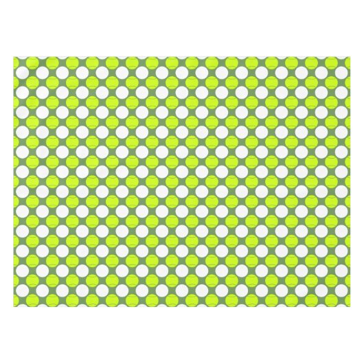 Tennis Ball Polka Dot Pattern Tafelkleed (Voorkant (Horizontaal))