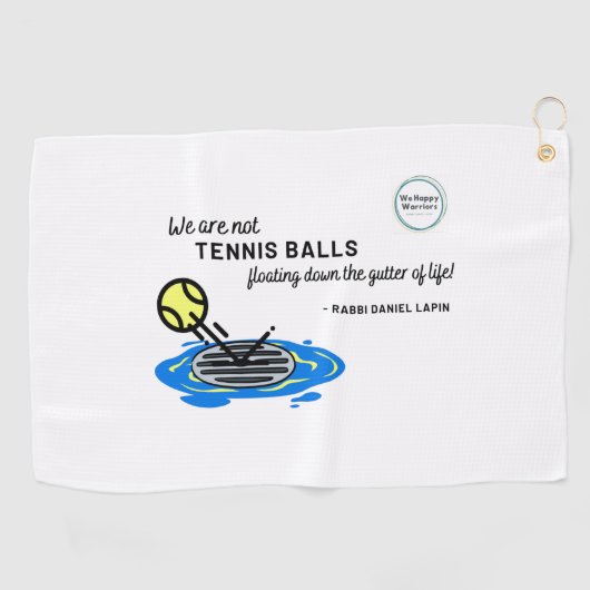 Tennis Ball Quote Golf Towel Golfhanddoek (Horizontaal)