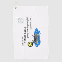 Tennis Ball Quote Golf Towel