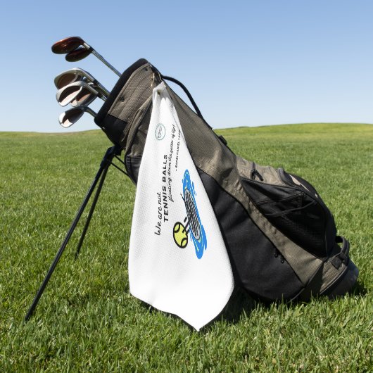 Tennis Ball Quote Golf Towel Golfhanddoek (Groen)