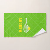 Tennis Ball Racket - Aangepaste naam sport Handdoek (Handdoek)