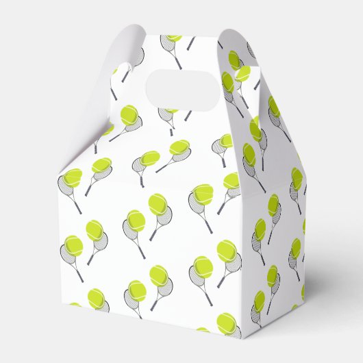 Tennis Ball & Racket Racquet Birthday Party Bedankdoosjes (Achterkant)