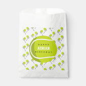 Tennis Ball & Racket Racquet Birthday Party Bedankzakje (Voorkant)