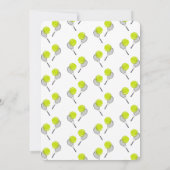 Tennis Ball & Racket Racquet Birthday Party Kaart (Achterkant)
