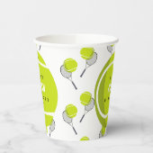Tennis Ball & Racket Racquet Birthday Party Papieren Bekers (Links)