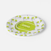 Tennis Ball & Racket Racquet Birthday Party Papieren Bordje (Gekanteld)