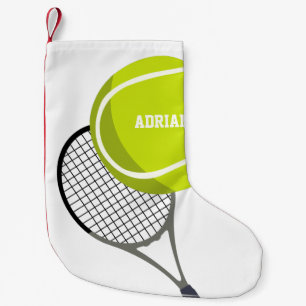 Tennis Ball & Racket Racquet, gepersonaliseerd Kleine Kerstsok