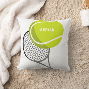 Tennis Ball & Racket Racquet, gepersonaliseerd Kussen