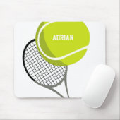 Tennis Ball & Racket Racquet, gepersonaliseerd Muismat (Met muis)