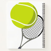 Tennis Ball & Racket Racquet, gepersonaliseerd Notitieboek (Achterkant)